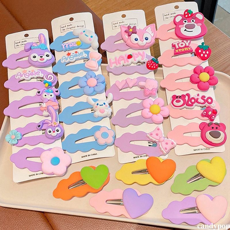candypop กิ๊บติดผมการ์ตูนน่ารัก Strawberry Bear Bangs Clip Sweet BB Clip เครื่องประดับผม