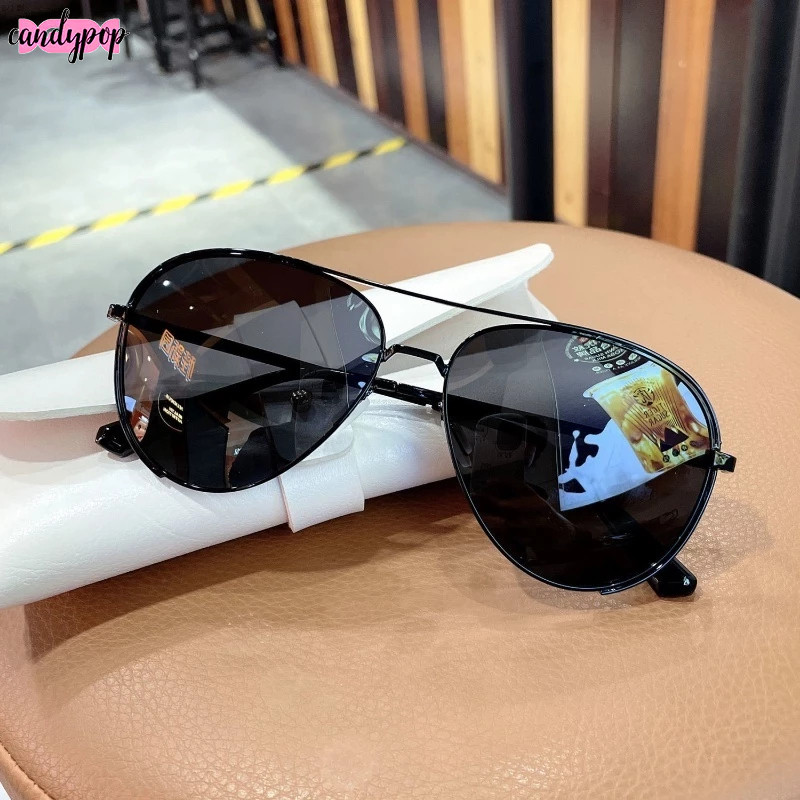candypop แว่นกันแดดแฟชั่น Unisex แว่นกันแดด Retro แว่นตานักบินคางคก
