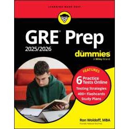 GRE Prep 2025/2026 for Dummies : Book + 6 Practice Tests + 400 Flashcards Online (13TH) [Paperback]