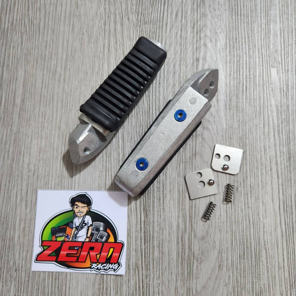 พักเท้าหลัง ฮายาเต้ ZERN8.1 น็อตสแตนเลสสีน้ำเงิน CNC งานดิบทำมือ WAVE110i / WAVE125ปลาวาฬ / WAVE125R / WAVE125S