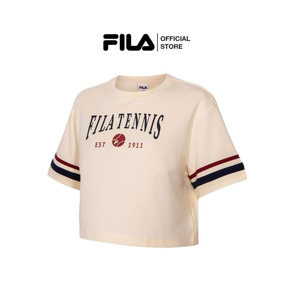 FILA เสื้อยืดผู้หญิง Heritage รุ่น FW2RSF4339F - CREAM