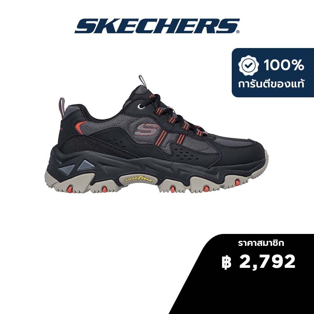Skechers สเก็ตเชอร์ส รองเท้าผู้ชาย Men D'lites Hiker Outdoor Shoes - 237420-BKRD - Air-Cooled Memory Foam