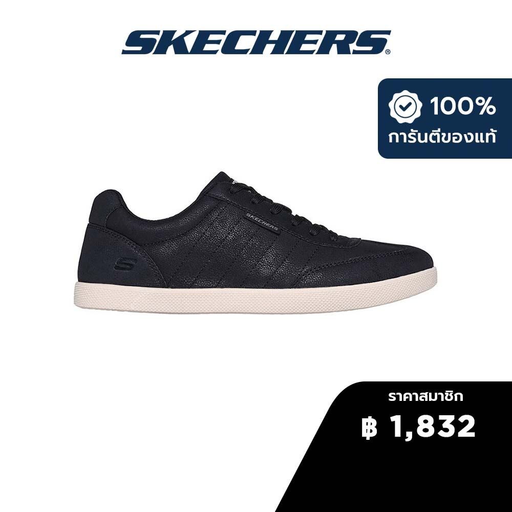 Skechers สเก็ตเชอร์ส รองเท้าผู้ชาย Men SKECHERS USA Street Wear Placer Crandon Shoes - 210742-BLK Air-Cooled Memory Foam
