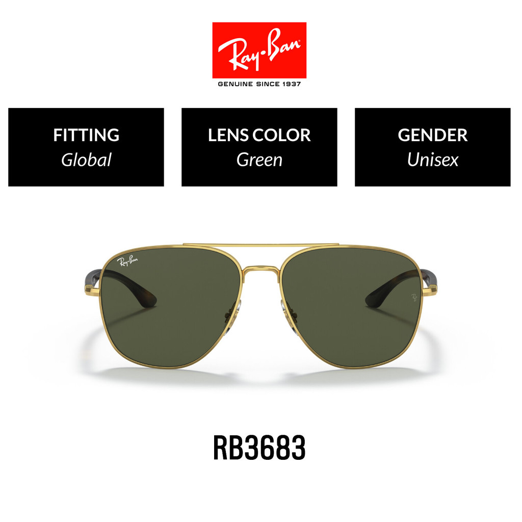 RAY-BAN RB3683 001/31 59 - Sunglasses แว่นกันแดด