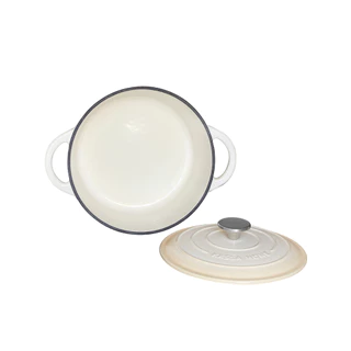 KASSA HOME หม้อเหล็กหล่อเคลือบอีนาเมล รุ่น 5TYG-2098 ขนาด 20 ซม. สีขาว