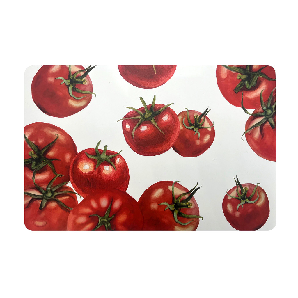 KASSA HOME แผ่นรองจาน PP ลายมะเขือเทศ รุ่น PPCO-29643 ขนาด 43.5 x 28.5 ซม. สีแดง