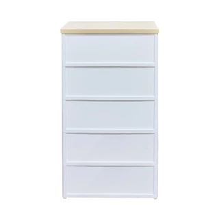 KASSA HOME ตู้ลิ้นชักอเนกประสงค์ท็อปไม้ 5 ชั้น รุ่น UDC-A05AB5 ขนาด 63 x 40 x 112 ซม. สีพาสเทล