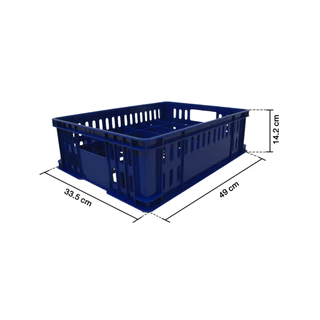 KASSA HOME ลังคว่ำแก้ว 24 ใบ รุ่น VCP-24BL ขนาด 49 x 33.5 x 14.2 ซม. สีน้ำเงิน