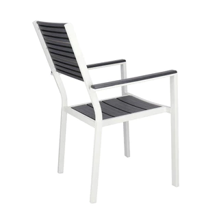 FONTE เก้าอี้สนามพร้อมที่วางแขน HDPE รุ่น YC-051 สีเทา - ขาว
