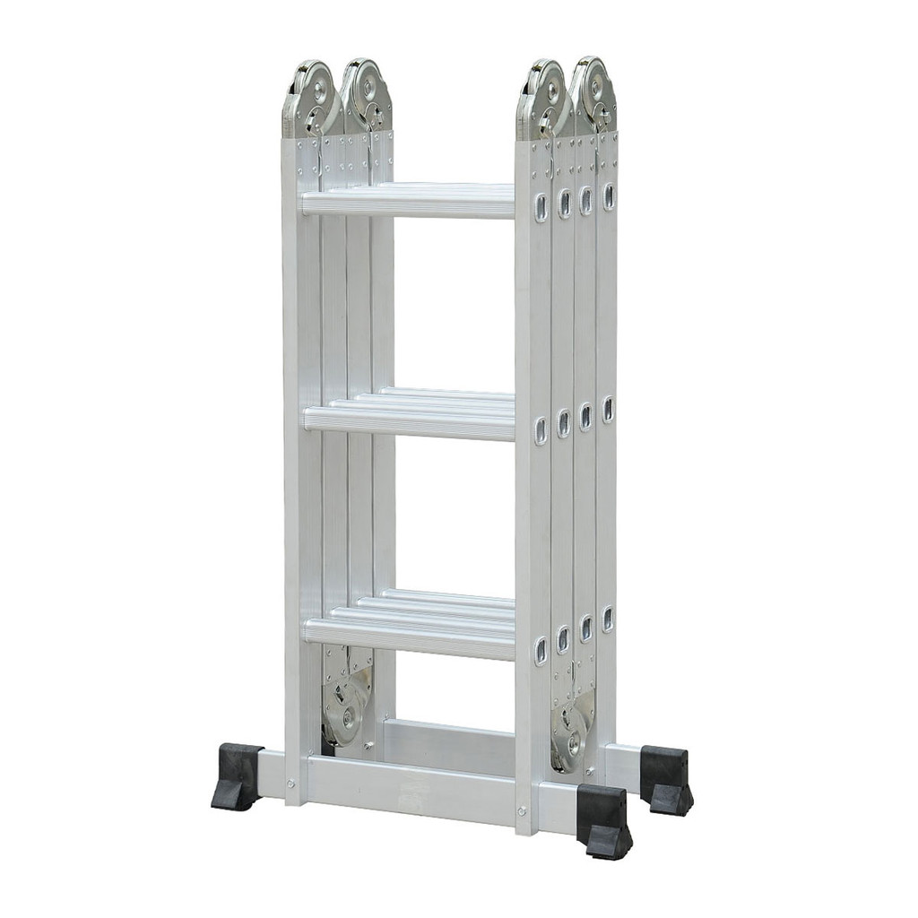 GIANT KINGKONG PRO บันไดอะลูมิเนียมอเนกประสงค์พับได้ รุ่น HCSS-04 ขนาด 4 x 5 ขั้น สีเงิน