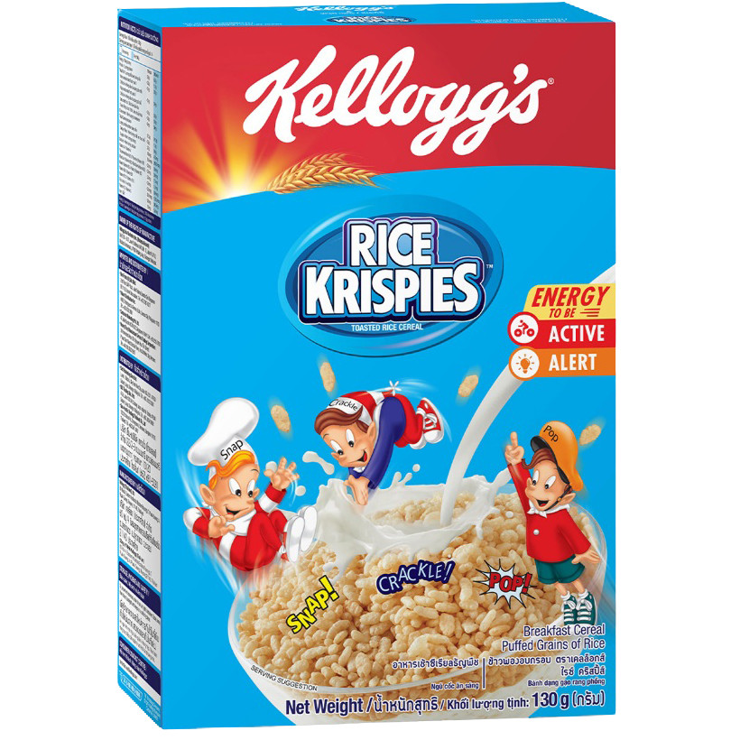 อาหารเช้าซีเรียล สามารถรับประทานกับนมหรือโยเกิร์ตได้ง่าย Kellogg'S Krispies 130G