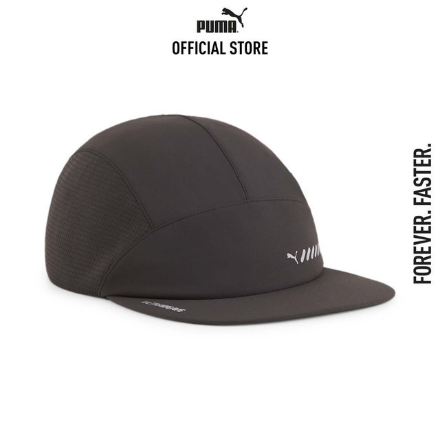 PUMA RUNNING - หมวกแก๊ปพับได้ RUN PUMA สีดำ 02592801