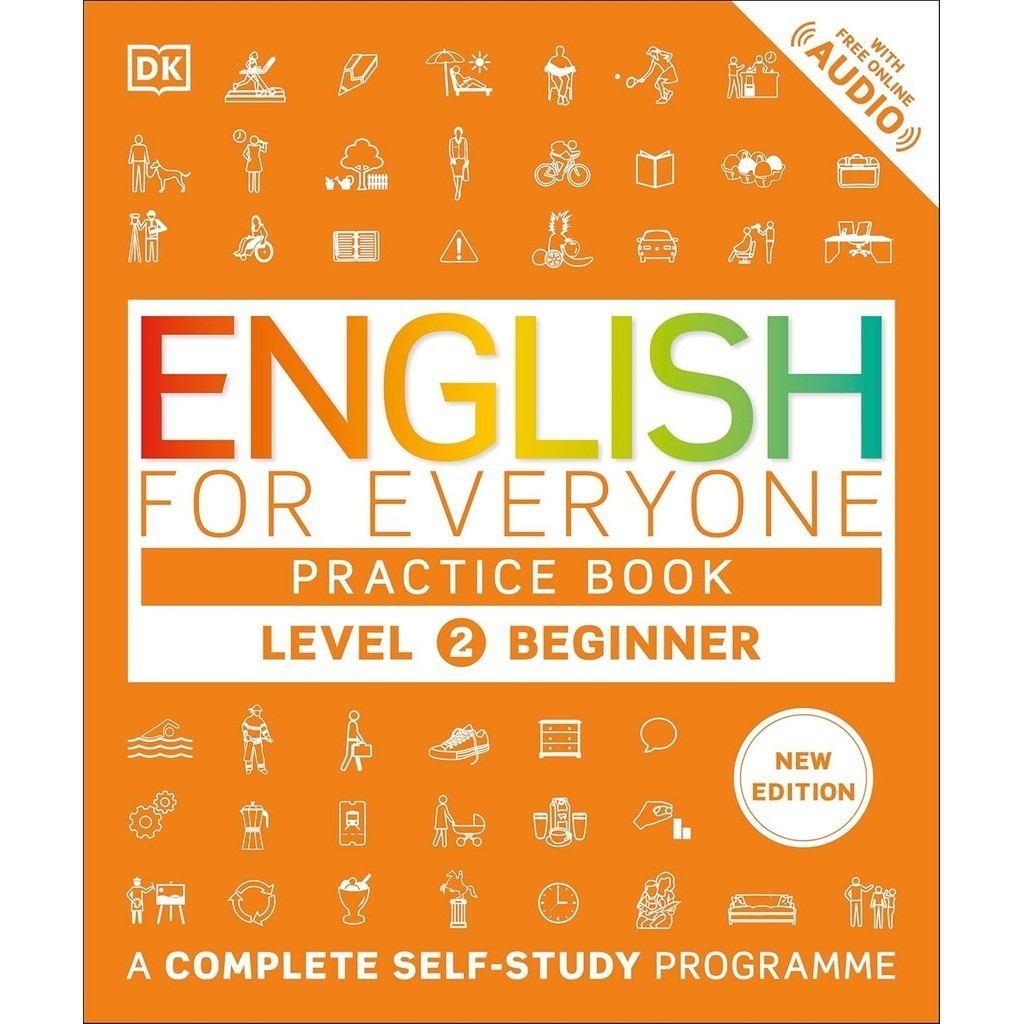 Asia Books หนังสือภาษาอังกฤษ ENGLISH FOR EVERYONE: PRACTICE BOOK LEVEL 2 BEGINNER (NEW EDITION) (A COMPLETE S