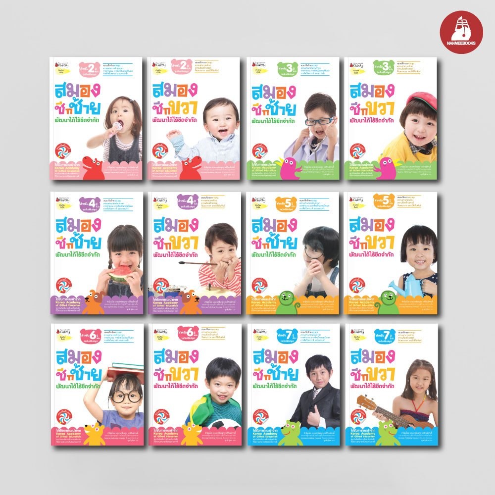 NANMEEBOOKS หนังสือ ชุด สมอง…พัฒนาได้ไร้ขีดจำกัด สำหรับ 2-7 ปี