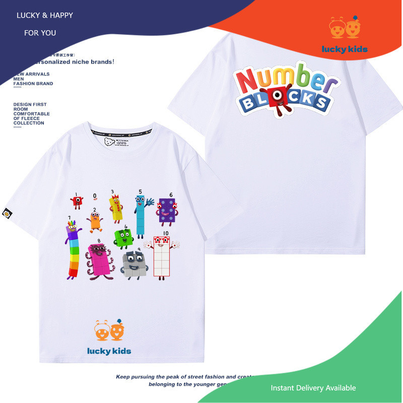 🚀(จัดส่งเร็ว ๆ นี้)เสื้อยืดผ้าฝ้ายสำหรับเด็ก Numberblock-5 มีความยืดหยุ่นไม่เสียรูปง่ายไม่ซีดจาง🌈นุ่มและระบายอากาศ - รูปที่ 7