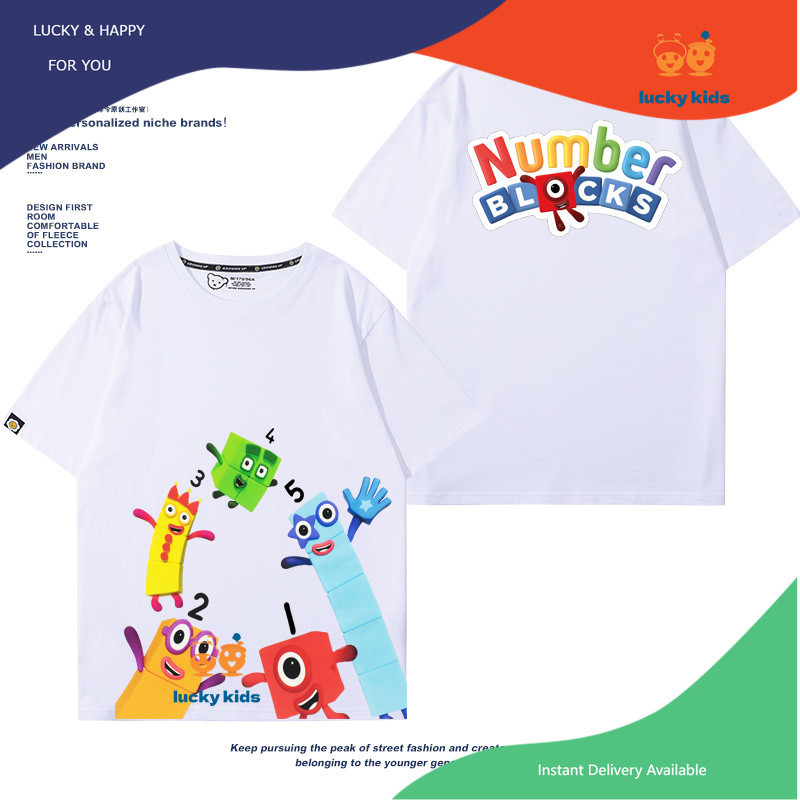🚀(จัดส่งเร็ว ๆ นี้)เสื้อยืดผ้าฝ้ายสำหรับเด็ก Numberblock-5 มีความยืดหยุ่นไม่เสียรูปง่ายไม่ซีดจาง🌈นุ่มและระบายอากาศ - รูปที่ 5