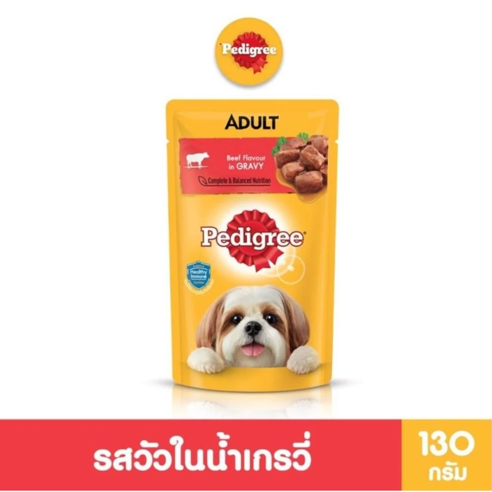PEDIGREE อาหารสุนัขเปียกในน้ำเกรวี่ สุนัขโต/ลูกสุนัข thumbnail 3