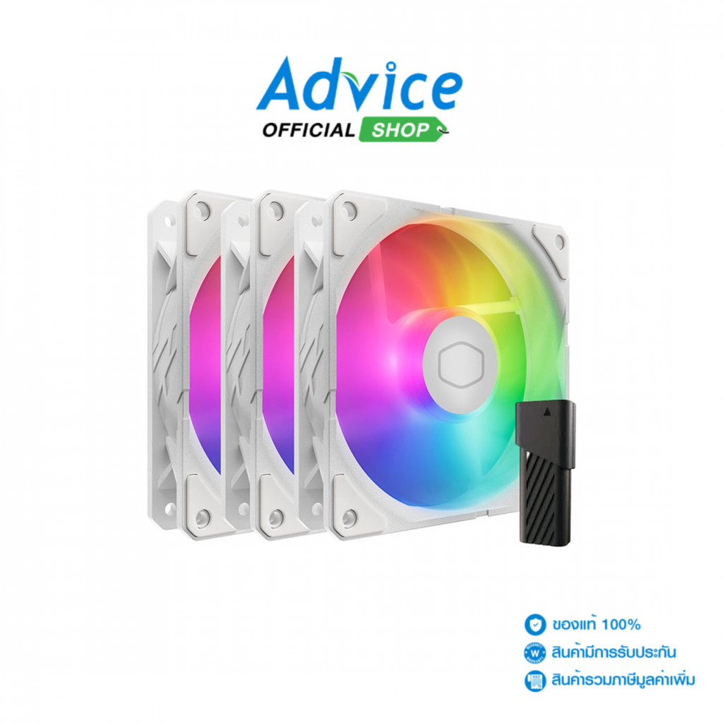 COOLER MASTER FAN CASE 12CM  SICKLEFLOW EDGE 120 ARGB WHITE EDITION 3IN1 (MFX-B2DW-253P2-R2) - A0165