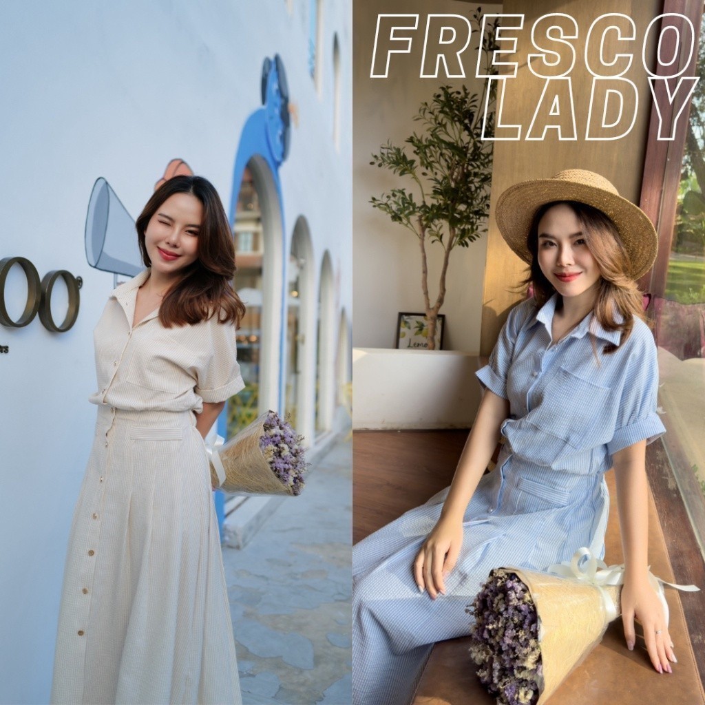 MyWay Brand : Dress ชุดเดรส Fresco Lady