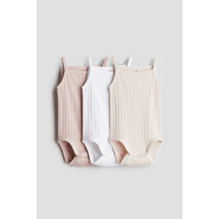 H&M(เอชแอนด์เอ็ม) บอดี้สูทแขนกุดแพ็ค 3 ชิ้น Infants 3-pack sleeveless bodysuits 1145130_6