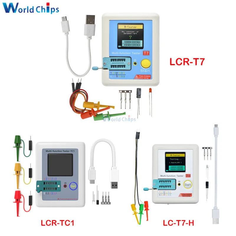 <0>diymore LCR-TC1 LCR-T7 TC-T7-H T7 เครื่องทดสอบทรานซิสเตอร์มัลติฟังก์ชัน TFT แบ็คไลท์สำหรับไดโอด ไ