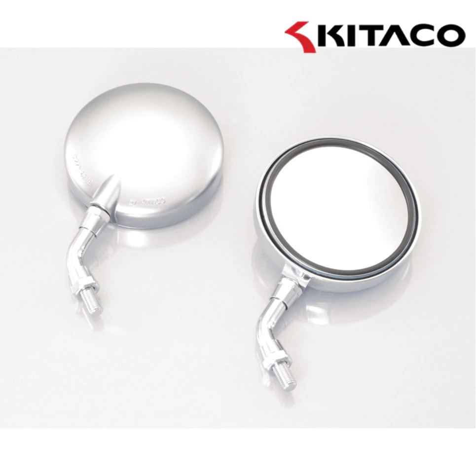 KITACO กระจกข้าง ก้านสั้น แบบเล็ก Z-II ใช้ได้ทั้งซ้ายและขวา *ราคาต่อชิ้น (สีเงิน)