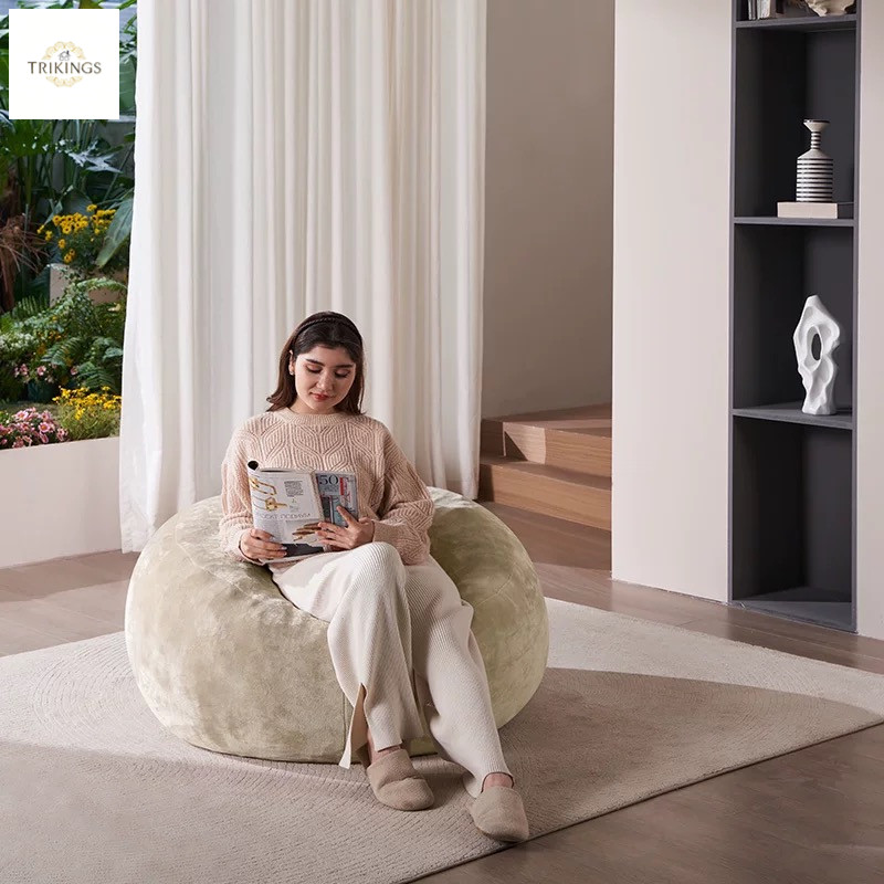 Triking โซฟาแบบถั่วแระ สำหรับห้องนอน ระเบียง และห้องนั่งเล่น ราคาพิเศษ sofa minimal
