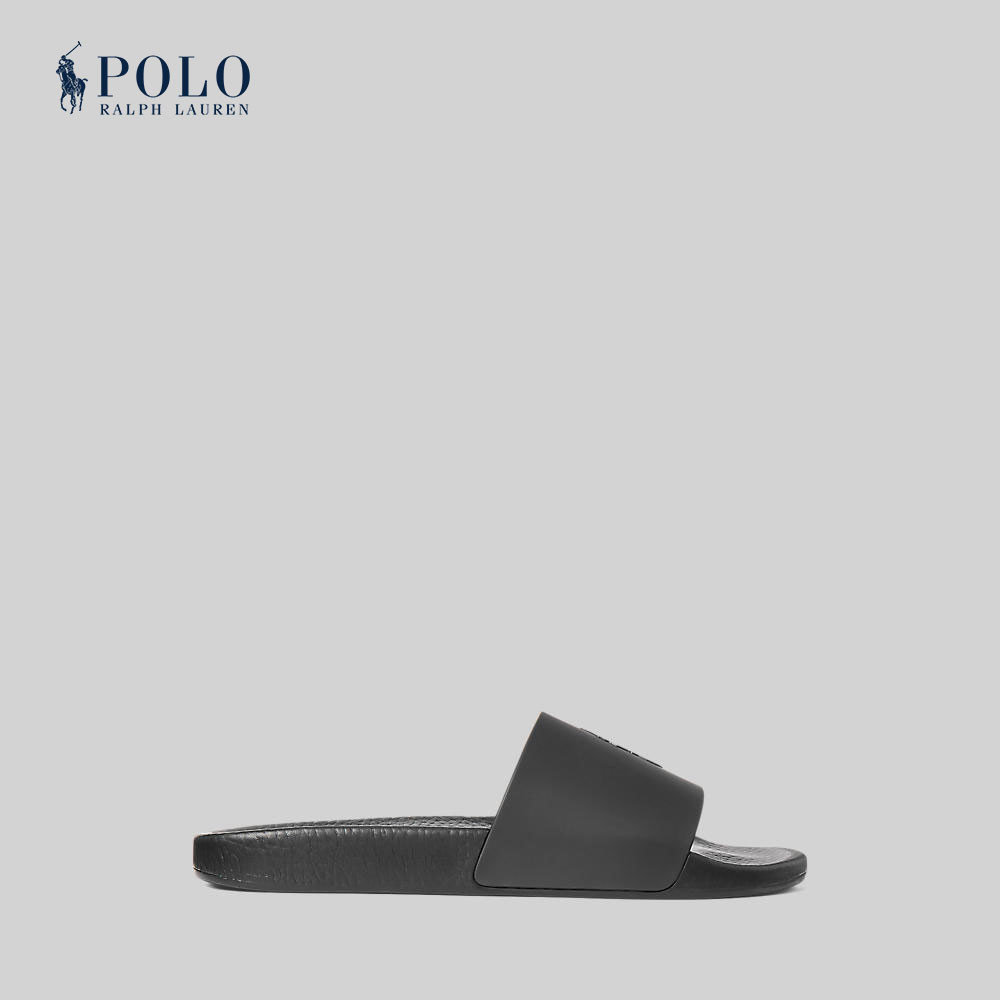 Polo Ralph Lauren รองเท้าผู้ชาย Signature Pony Slide รุ่น MAPSFTW0B020073 สีดำ