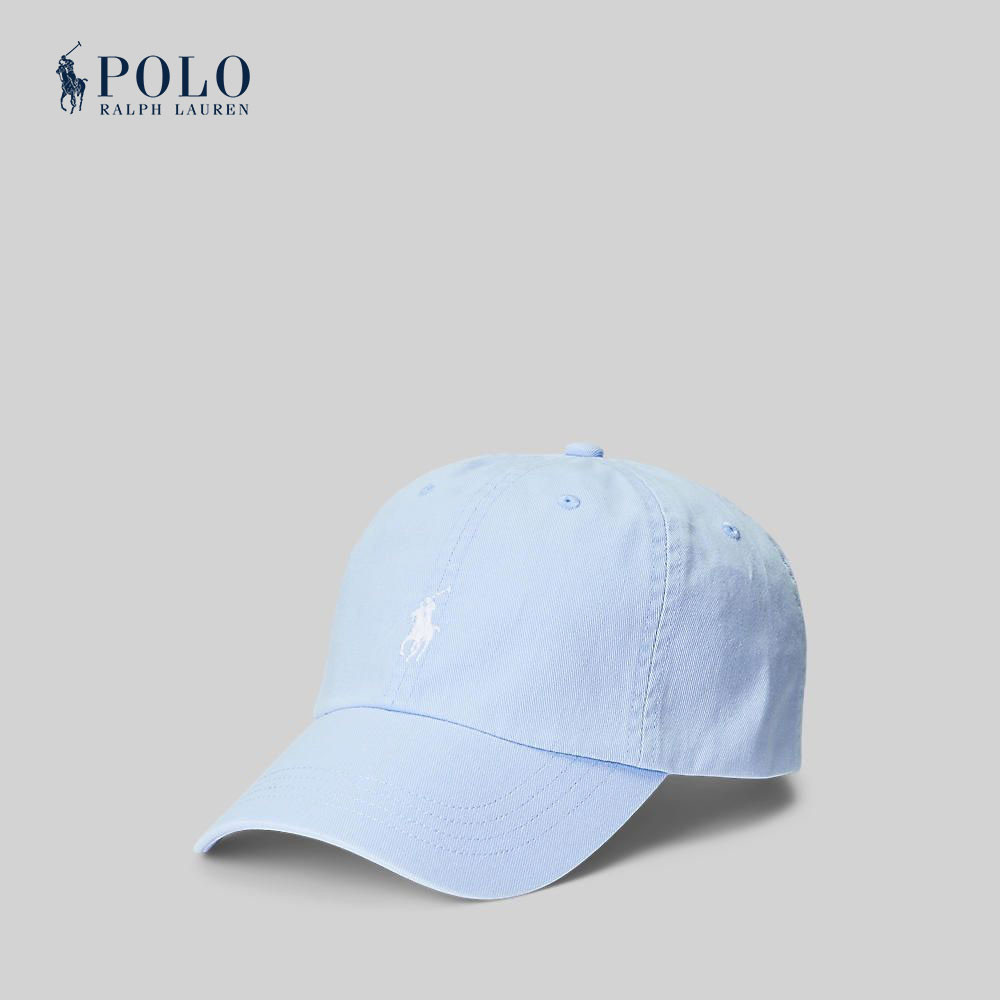 Polo Ralph Lauren หมวกผู้ชาย Cap Hat-Cotton Chino Ball Cap รุ่น MAPOHGS0J420872 สีฟ้า