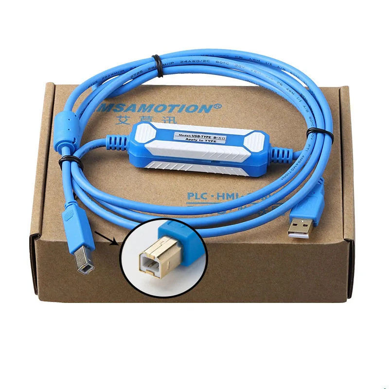 ใช้ได้กับ Inovance IT6070T หน้าจอสัมผัสมนุษย์-เครื่อง สายดาวน์โหลด IT5-USB-CAB สายเคเบิลการเขียนโปรแ