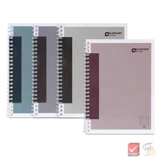 Elephant ตราช้าง สมุดริมลวด A5 60G 40S W-114R (คละสี) จำนวน 1 เล่ม
