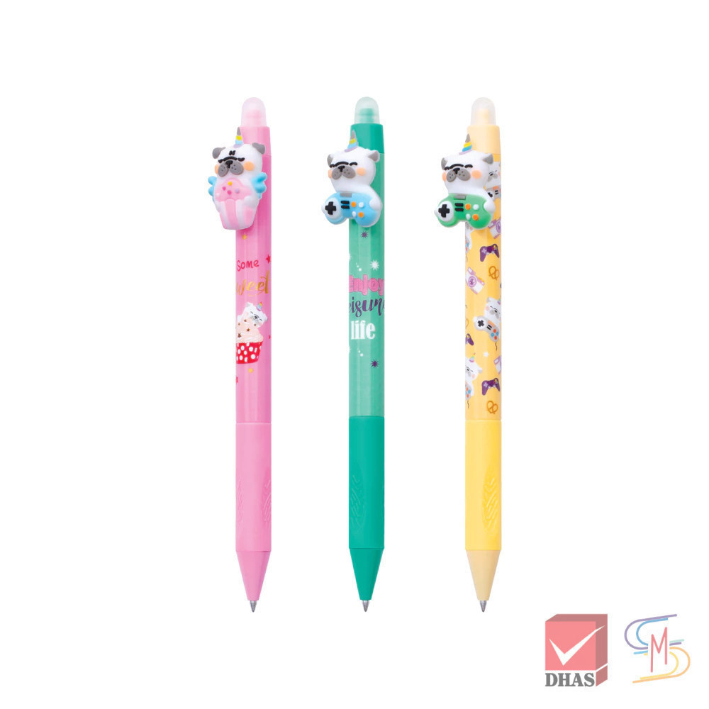 (ซื้อ1แถม1) Quantum ปากกาเจล ปากกาลบได้ EG04 น้ำเงิน 0.5 (คละลาย) 1 ด้าม