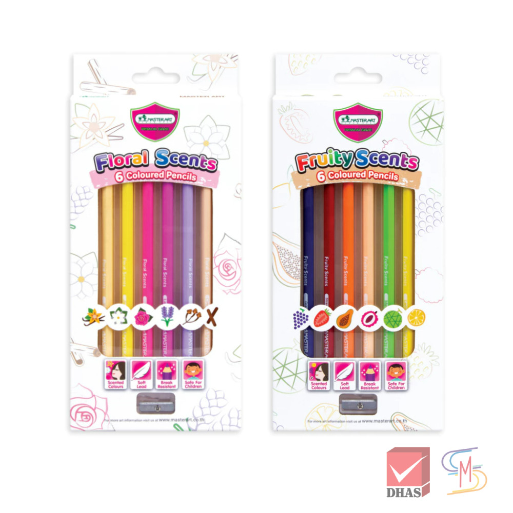 Master Art มาสเตอร์อาร์ต สีไม้ ดินสอสีไม้ แท่งยาว 12 สี  / 24สี / 36 สี จำนวน 1 กล่อง