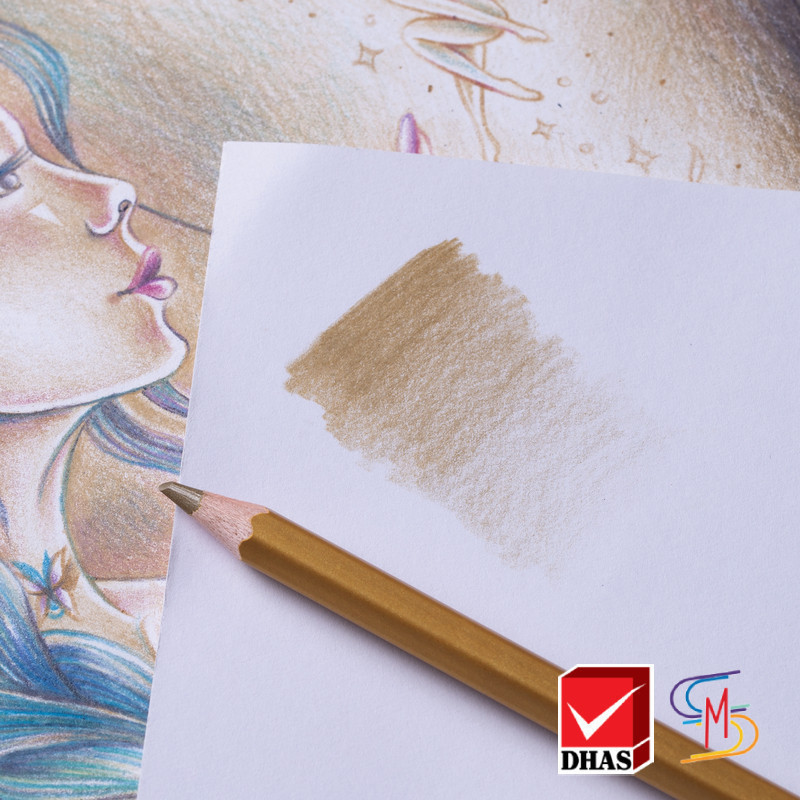 Master Art มาสเตอร์อาร์ต สีไม้ ดินสอสีไม้ 12 สี รุ่น METALLIC SET Special collection (1 กล่อง) - รูปที่ 5