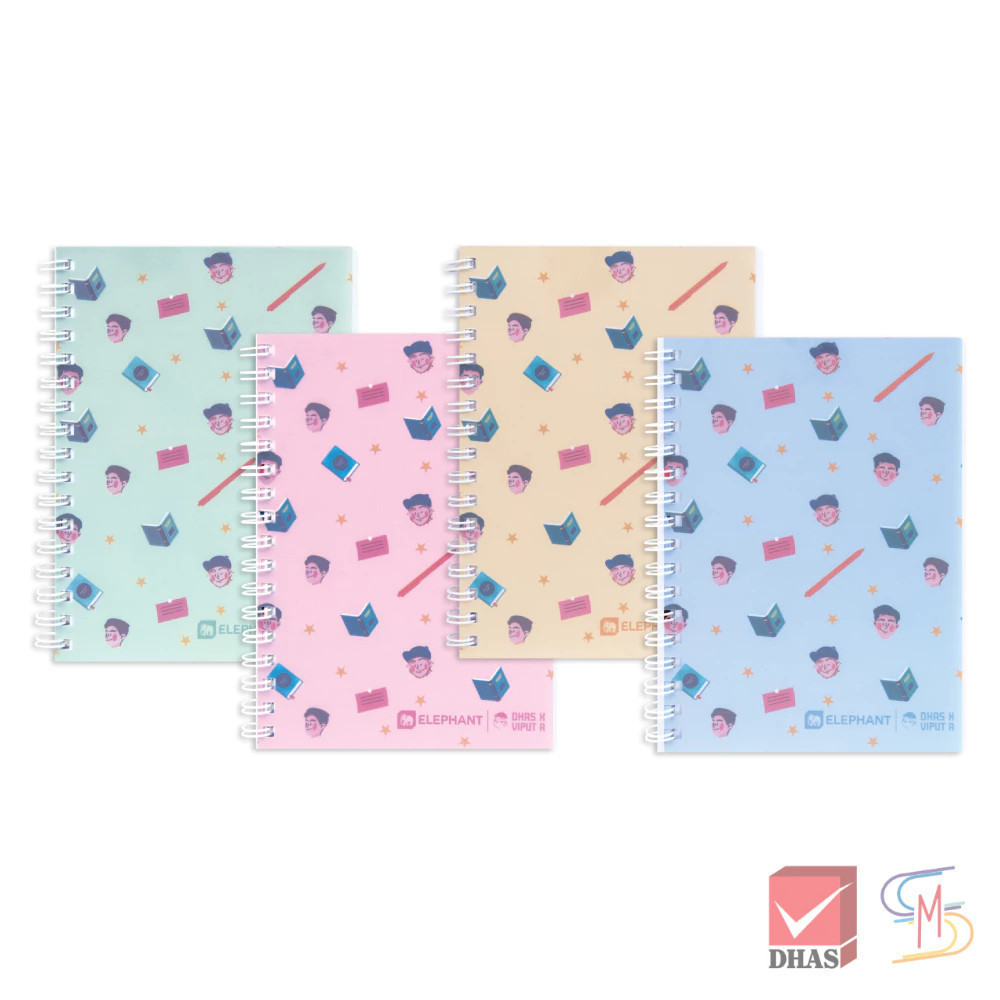 Elephant ตราช้าง สมุด สมุดริมลวด A5 70G 50S VIPUT (คละสี) รูปที่ 5