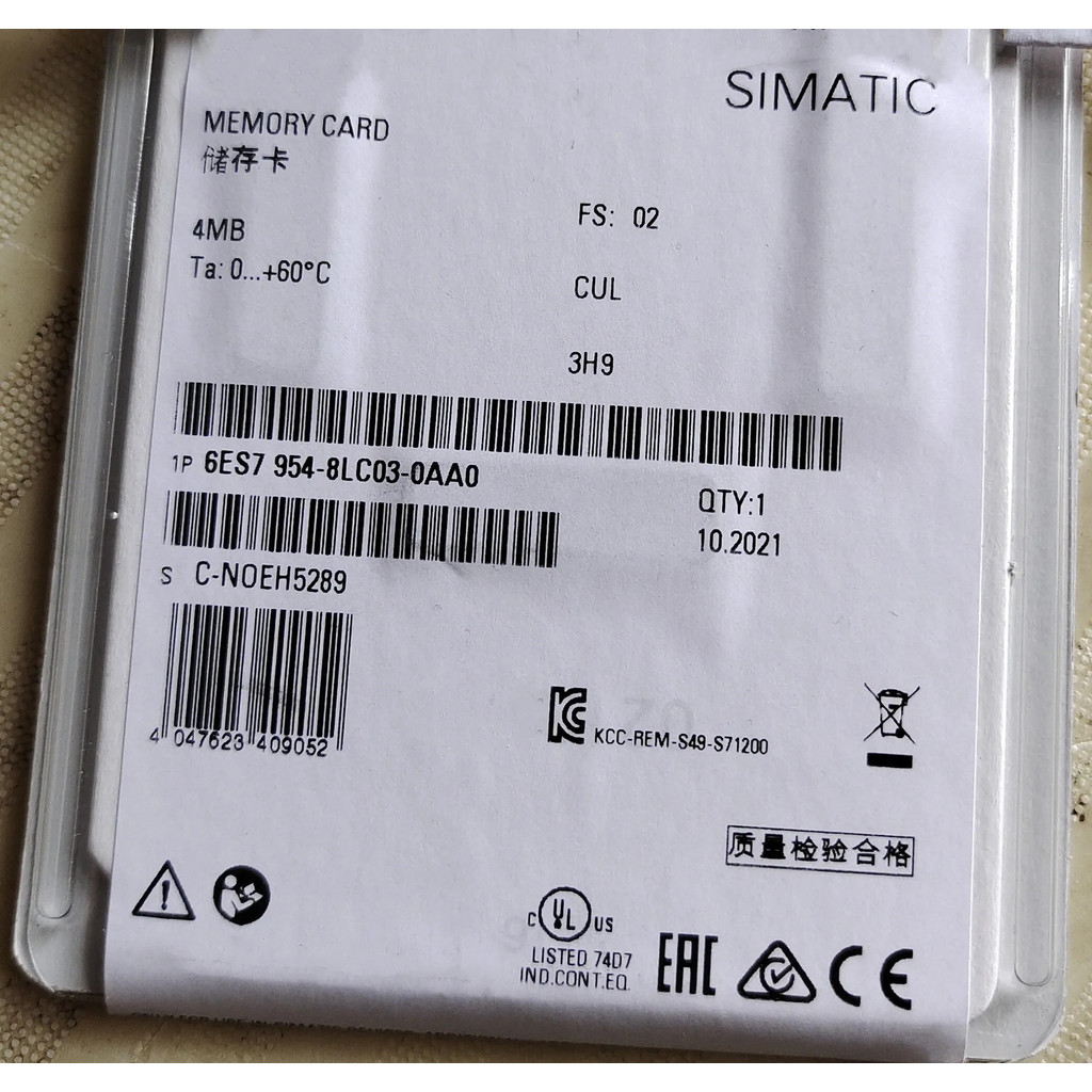 ใหม่ 6ES7954-8LC03-0AA0 (4MB) 6ES7954-8LE03-0AA0 (12MB)