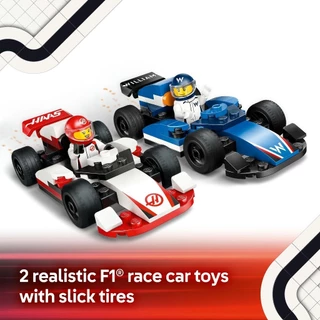 LEGO City 60464 F1 Williams Racing & Haas F1 Race Cars (92 Pieces), Building Blocks, Kids Toy