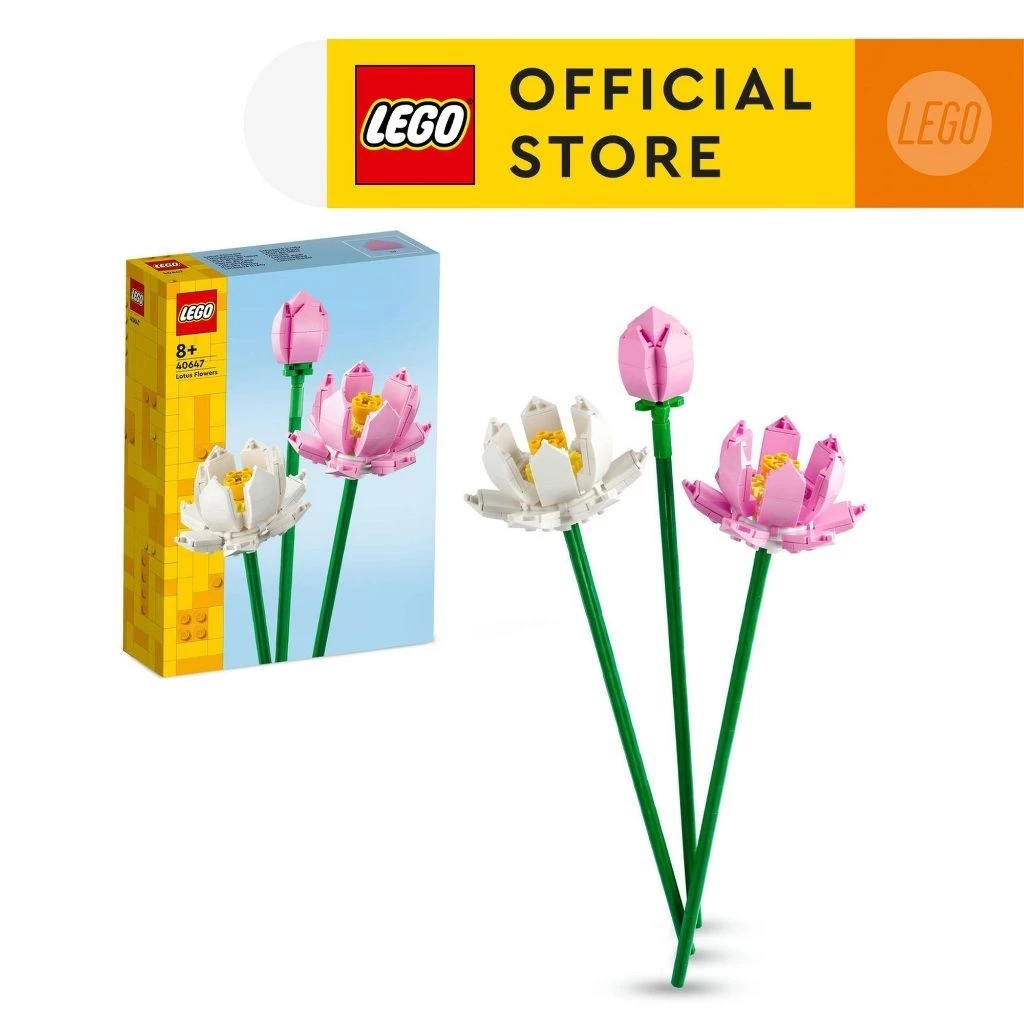 LEGO Iconic 40647 Lotus Flowers Building Toy Set for Ages 8+ (220pcs.), Building Blocks, Kids Toy