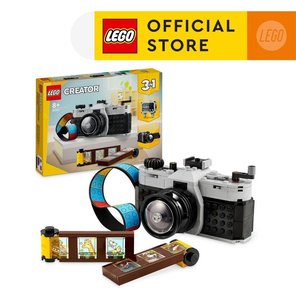 LEGO Creator 31147 Retro Camera 3in1 Toy (261pcs.), Building Blocks, Kids Toy