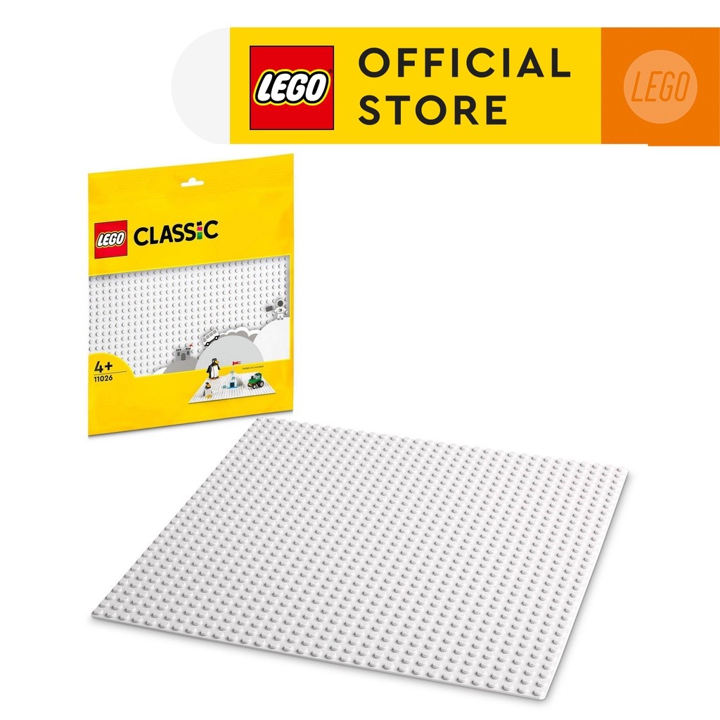 LEGO Classic 11026 White Baseplate Building Kit for Kids (1 Piece), Building Blocks, Kids Toy