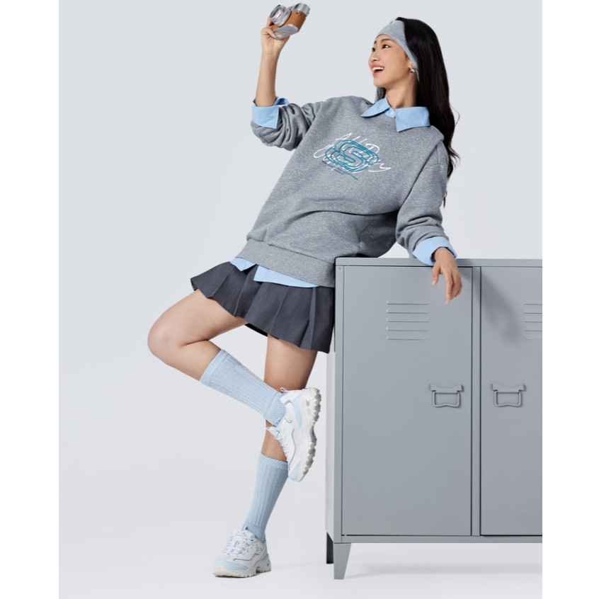 Skechers สเก็ตเชอร์ส รองเท้าผู้หญิง Women Online Exclusive D'lites Sport Shoes - 150547-WLB - Air-Cooled Memory Foam
