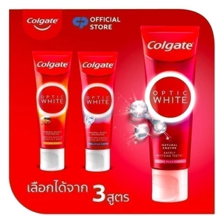 [มี 3 แพ็คให้เลือก] ยาสีฟัน คอลเกต อ๊อพติค ไวท์ เอนไซม์ พลัส มิเนอรัล 80กรัม Colgate Optic White Enzyme Plus Mineral 80g