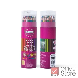 Master Art สีไม้ 36 สี (บรรจุทรงกระบอก/Tube) พกพาง่าย - 1 กระปุก