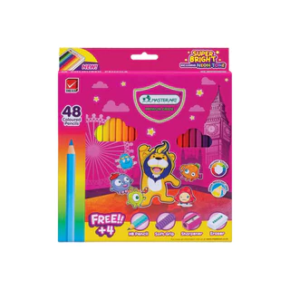 Master Art สีไม้ ดินสอสีไม้ แท่งยาว 48 สี รุ่นซุปเปอร์ไบรท์ จำนวน 1 กล่อง