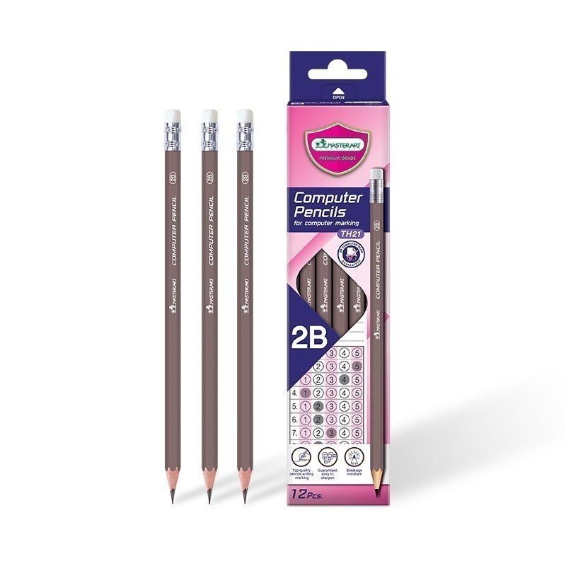Master Art ดินสอ ดินสอดำ ดินสอ 2b 12 แท่ง TH21 จำนวน 1 กล่อง