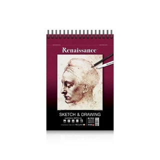 Renaissance สมุดวาดเขียน สมุดสเก็ตช์ 90 แกรม A5 ผิวเรียบ R-702 ร้อยลวด จำนวน 1 เล่ม