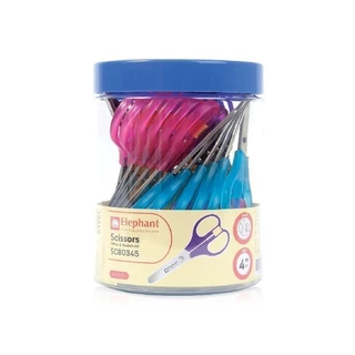 Elephant กรรไกร กรรไกรตัดกระดาษ 4 1/2 นิ้ว รุ่น SCB0345 คละสี จำนวน 24 เล่ม/กระบอก