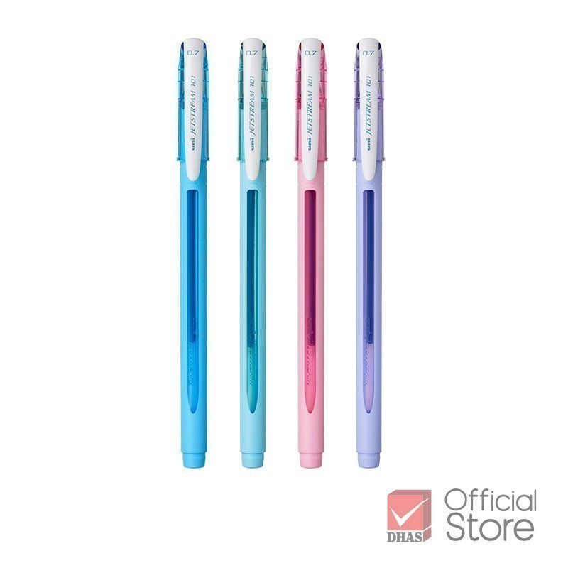 Uni ปากกา ปากกาลูกลื่น เจ็ทสตรีม SX-101FL-07 จำนวน 4 ด้าม