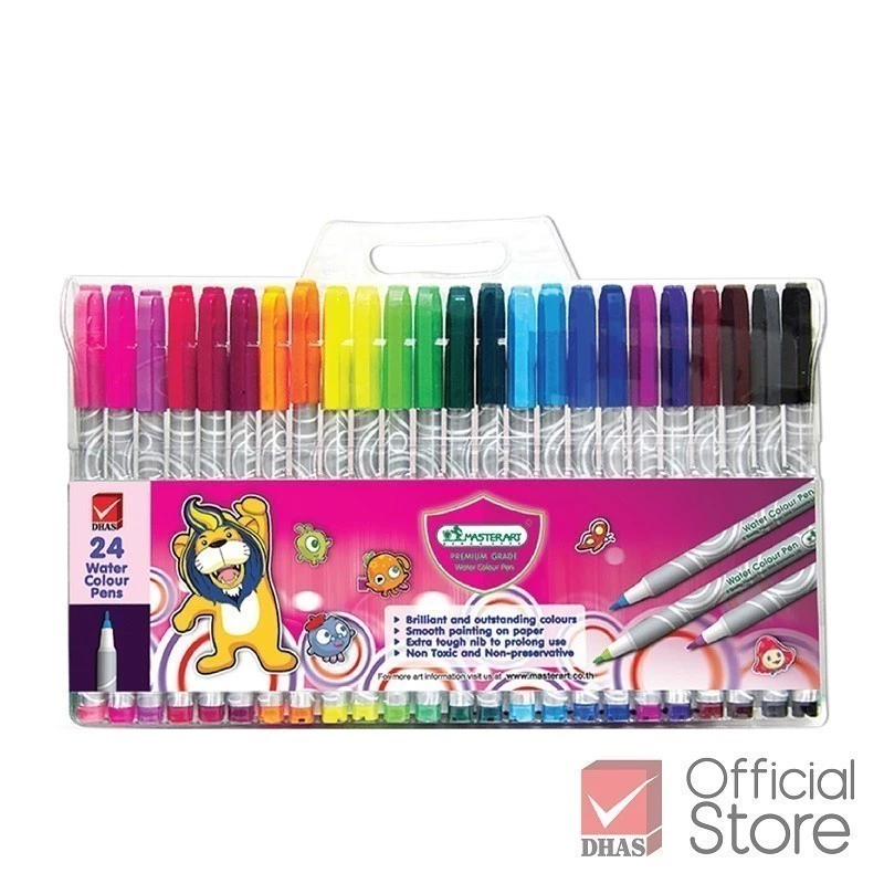 Master Art ปากกาเมจิก สีเมจิก 24 สี สีสดใส ปลอดสารพิษ – จำนวน 1 ชุด