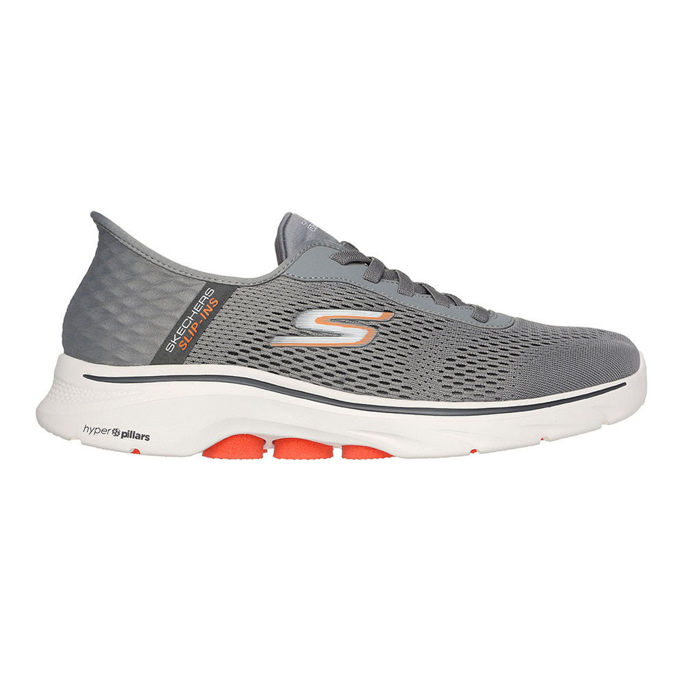 Skechers สเก็ตเชอร์ส รองเท้าผู้ชาย Men GOwalk 7 GOwalk Shoes - 216648-GYOR - Air-Cooled Memory Foam